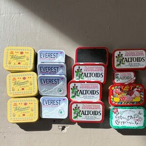 Assorted Mint and Candy Tins Collection